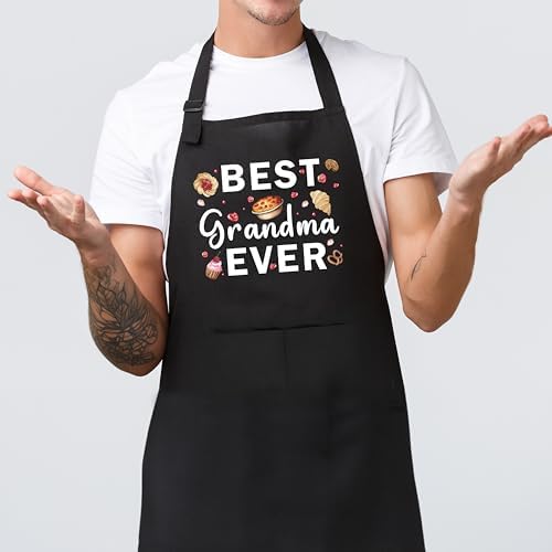 Abuela Ever Adjustable Aprons with Pockets, Grandma Gifts for Birthday