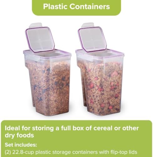 Snapware Airtight 2-Pack (22.8 Cup) Cereal Dispenser Storage