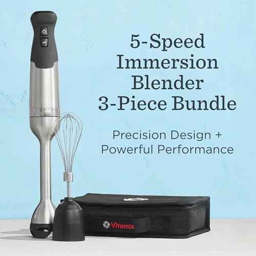 Vitamix 5-Speed Immersion Blender 3-Piece Bundle, Stainless