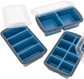 GORCI Silicone Soup Freezer Trays with Lids - 3 Pack, 1⁄2 cup, 1 cup