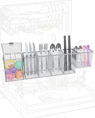 3-in-1 Dishwasher Silverware Basket Set, 304 Stainless Steel