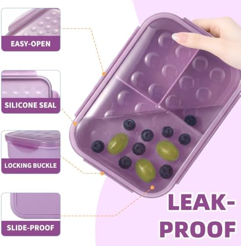 Itopor Bento Lunch Box for Kids & Adults, 1350ml, 3 Compartments