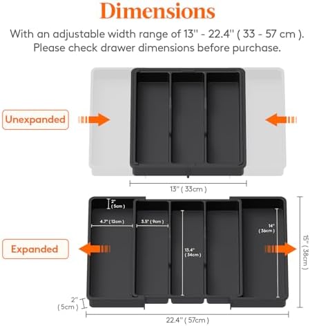 Lifewit Expandable Utensil Drawer Organizer