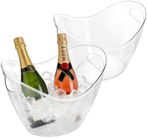 3.5L Ice Bucket for Parties 2 Pcs (in 1 Package), Portable Drink
