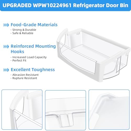 WPW10224961 Refrigerator Door Bin Shelf Replacement Compatible with