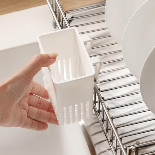 Utensils Holder Cutlery Drying Rack Kitchen Drainer Basket Compact