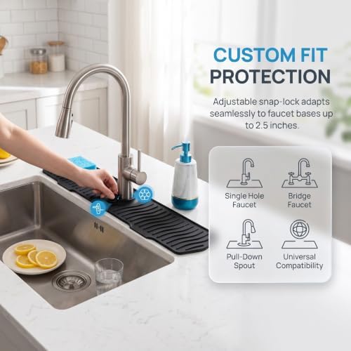 Button Silicone Faucet Drain Pad, Kitchen Sink Faucet Mat