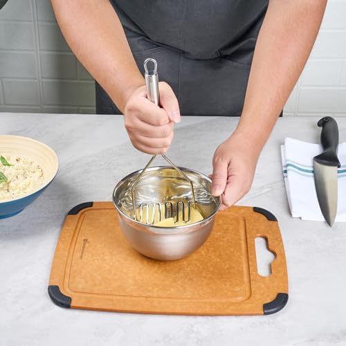 Restaurantware Stainless Steel Potato Masher - German Standard Heavy
