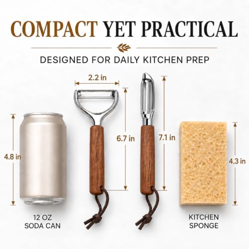 Vegetable Peeler Set, Stainless Steel Y and Straight Peelers, 2-Piece