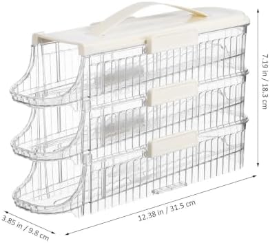 Rotating Egg Dispenser PET Tray, Three Layer Fridge Organizer Bin