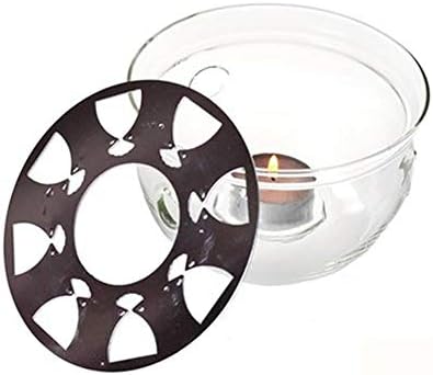 Liang Baobao Teapot Warmer with Tea Light Candle Holder, Clear Base
