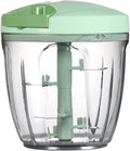 Manual Hand Pull Food Chopper with Whisk, 900ml, Green