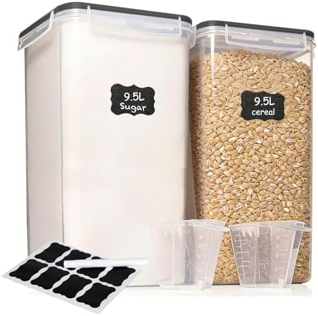 ALSO GO 2 PC Large Airtight Food Storage Containers with Lids, 9.5L
