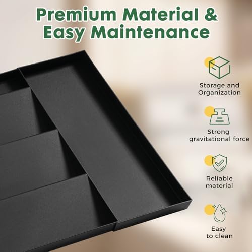 Expandable Drawer Organizer for Utensils & Office – 5 Compartment + 2