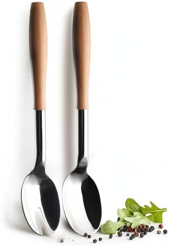 Artestia Extra Large Serving Spoon & Salad Tongs, 304 Stainless Steel
