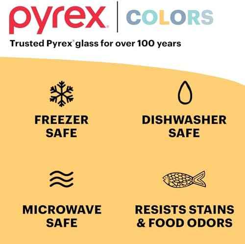 Pyrex Colors Tinted Food Storage Container Set, 12-Piece