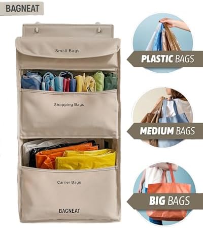 3 in 1 Plastic Bag Holder – Separate Plastic Bags, Reusable Bags &