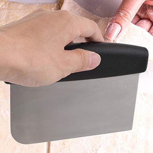 Dough Cutter for Bread and Pizza Dough, Stainless Steel Metal Griddle
