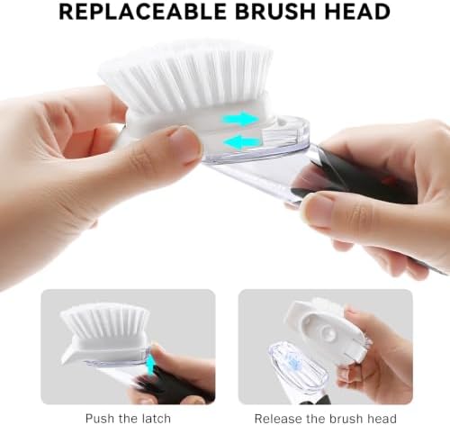 SetSail Dish Brush with Soap Dispenser, Stiff Bristles