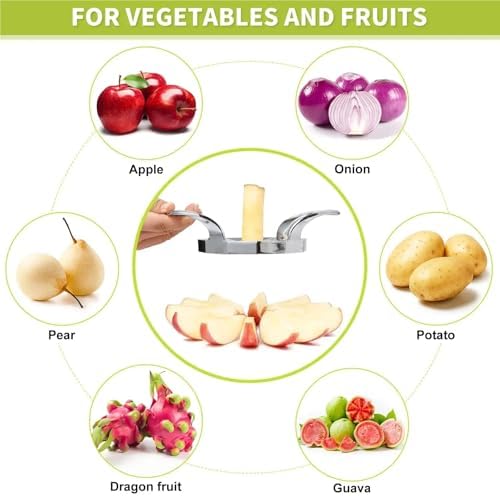 12-Blade Apple Slicer And Corer - Ultra-Sharp Stainless Steel Fruit