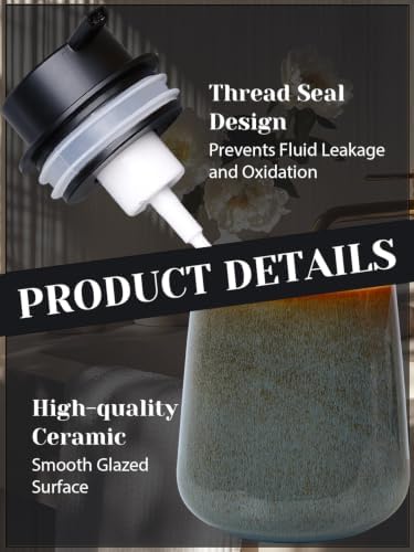 INGOFIN Ceramic Foaming Soap Dispenser -12oz Foam Hand Soap Dispenser