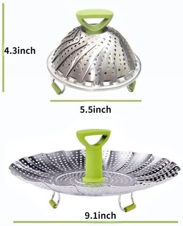 BeyondNice Collapsible Colander, Silicone Food Strainer, Vegetable and