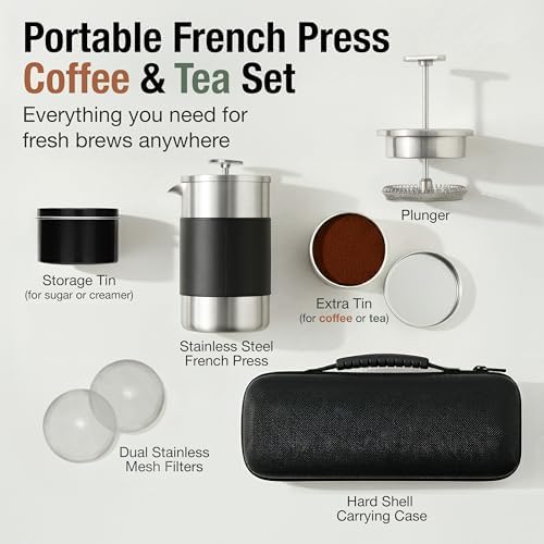 Small 12 oz French Press Coffee Maker Set