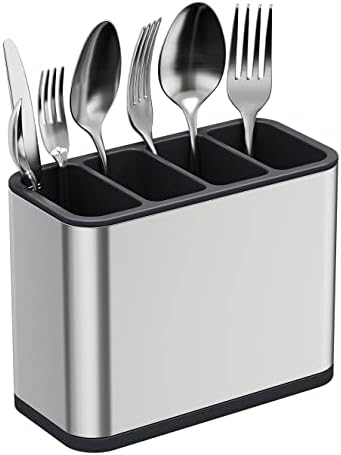 TESOT Silverware Caddy Utensil Caddy Spoon Holder with 4 Divided