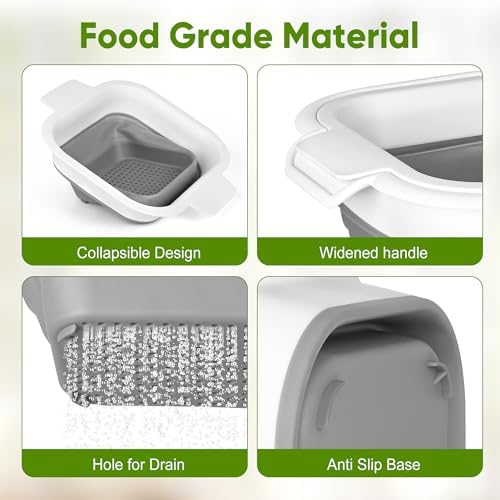 ROTTOGOON Collapsible Colander Set with Strainer Bowl, 2 in 1 Fruit