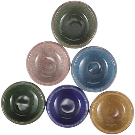 IMIKEYA 6 Piece Spa Essential Oil Mixing Bowl Set, round Ceramic