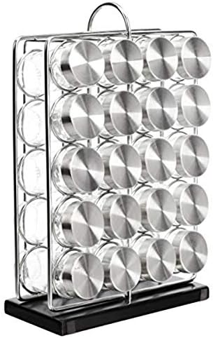 Amazon Basics 20 Jars Spice Rack Organizer, Space-Saving Kitchen