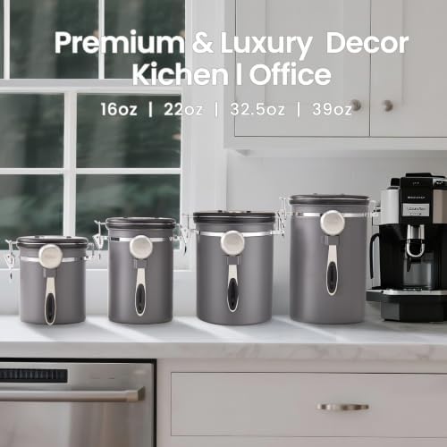 Veken Coffee Canister, Airtight Stainless Steel Food Storage