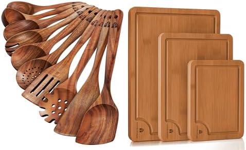 10 Pcs Wooden Kitchen Utensil Set