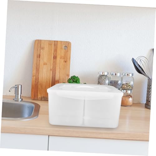 SHOWERORO 8l Divided Plastic Storage Container with Handle and Lid