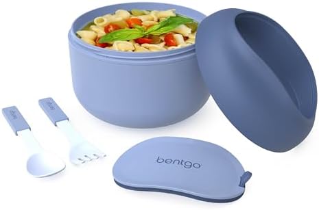 Bentgo Insulated Food Jar, 21.2 oz, Snack Compartment, Retractable