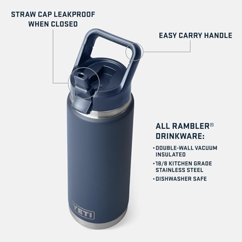 YETI Rambler 26 oz Bottle, Vacuum Insulated, Stainless Steel with