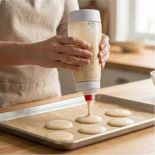 2-Pack Pancake Batter Dispenser with Whisk Ball