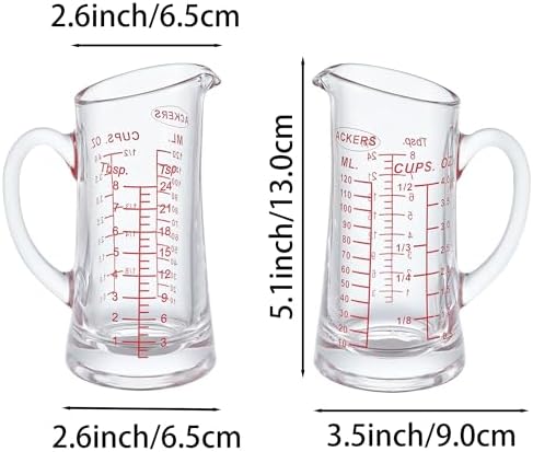 Ackers Shot Glass Measuring Cup 4 Ounce/120ML Liquid Heavy High