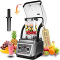 Commercial Blender with Soundproof Shield, 70 Oz, 2200W