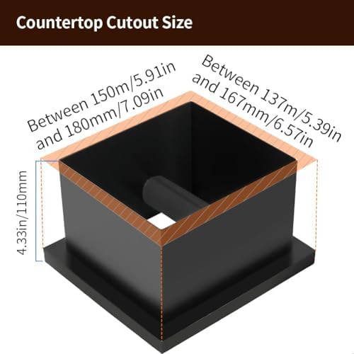 watchget Bottomless Espresso Knock Box, Built-in Coffee Ground
