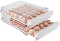 Sooyee 60-Egg Holder for Fridge, 2 Drawers