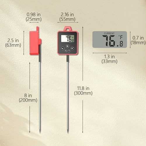Timloon Digital Candy Thermometer with Pot Clip