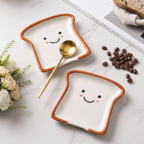 Meanplan 2pcs Ceramic Toast Spoon Rest for Stove Top 5.1'' Spoon