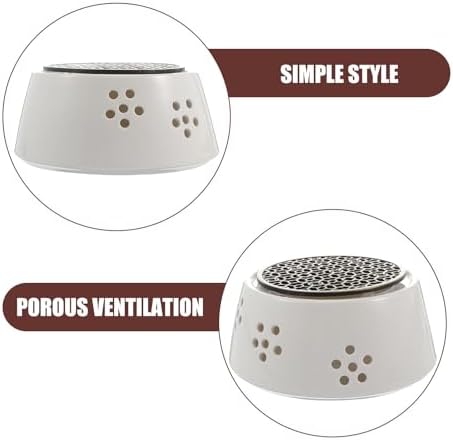Ceramic Tea Warmer Candle Stand Heater for Teapot, White