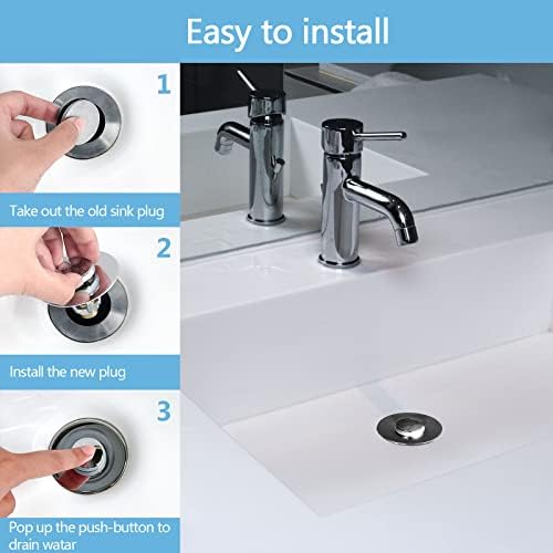2Pcs Bathroom Sink Stoppers,Pop Up Drain Stopper for Bathroom