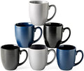 AmorArc 16 oz Coffee Mugs Set of 6, Large Ceramic Coffee Cups Set