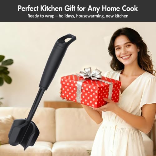 Ourokhome Meat Chopper and Potato Masher, Heat Resistant Nylon Ground