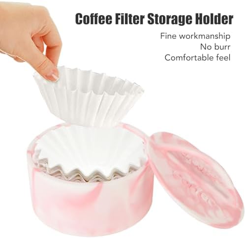 Coffee Filter Holder Reusable Coffee Filter Storage Container with Lid