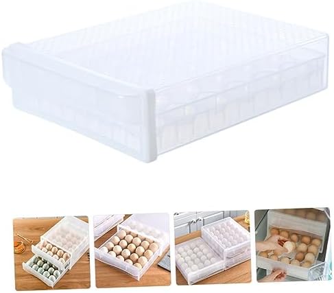 Egg Holder Fridge Egg Box Drawer Design Easy to Carry Sturdy Lid