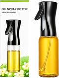 Glass Oil Sprayer for Cooking, 230ml, Black Lid
